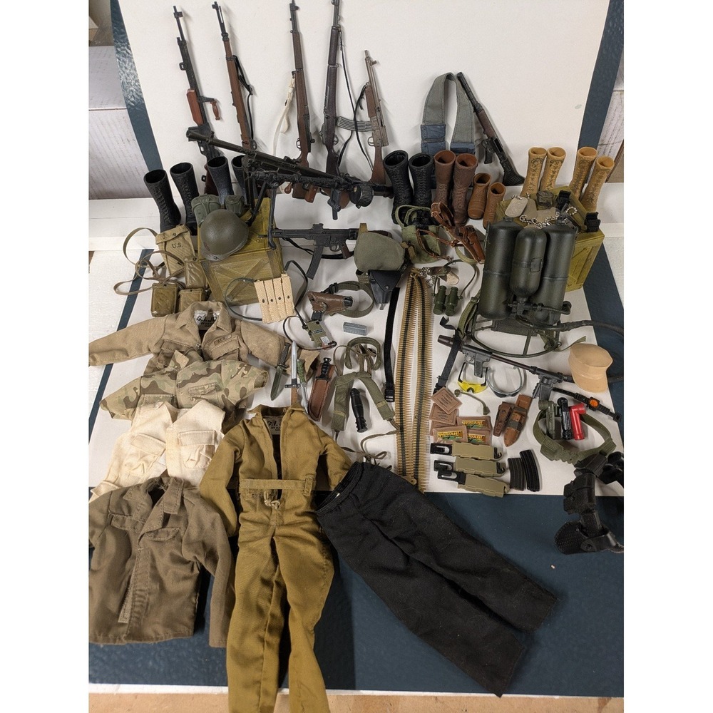 GI Joe Vintage 12 Inch Action Figure World War II Soldier Accessories Lot